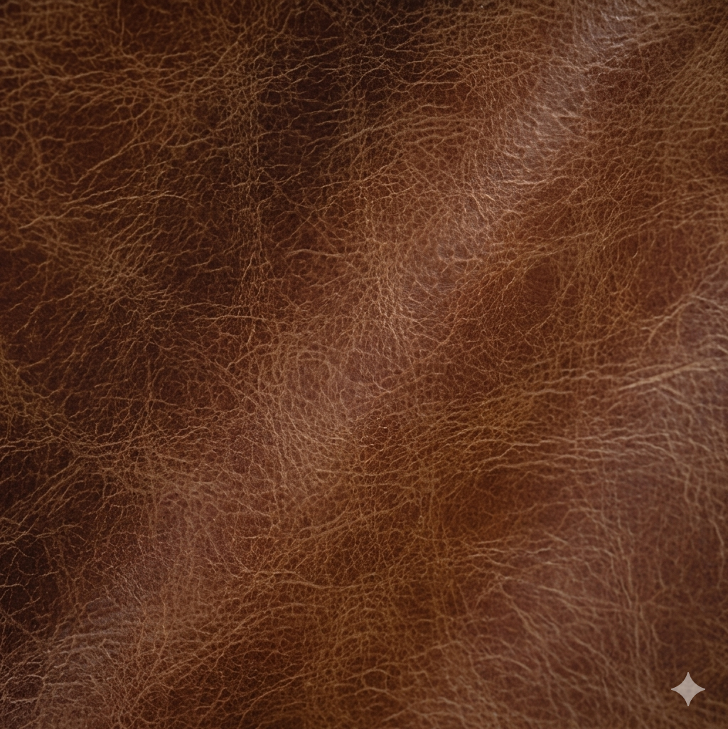 Finished crust leather full hides by square foot